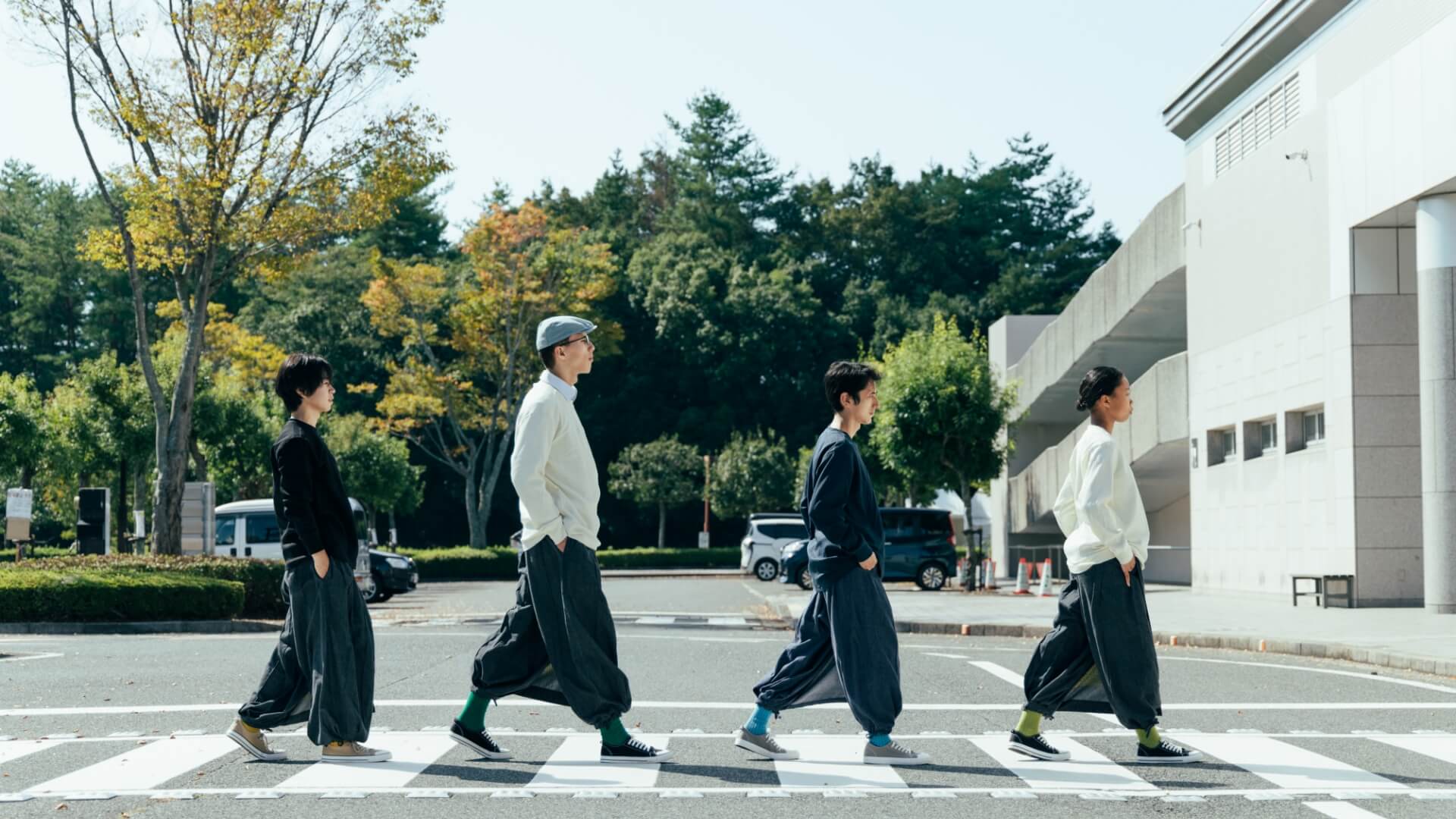 denim hakama pants